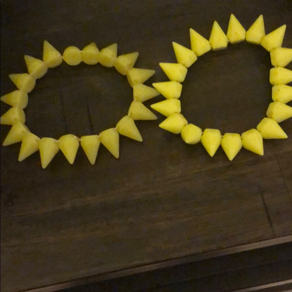 Stretch Neon yellow bracelet (pair)